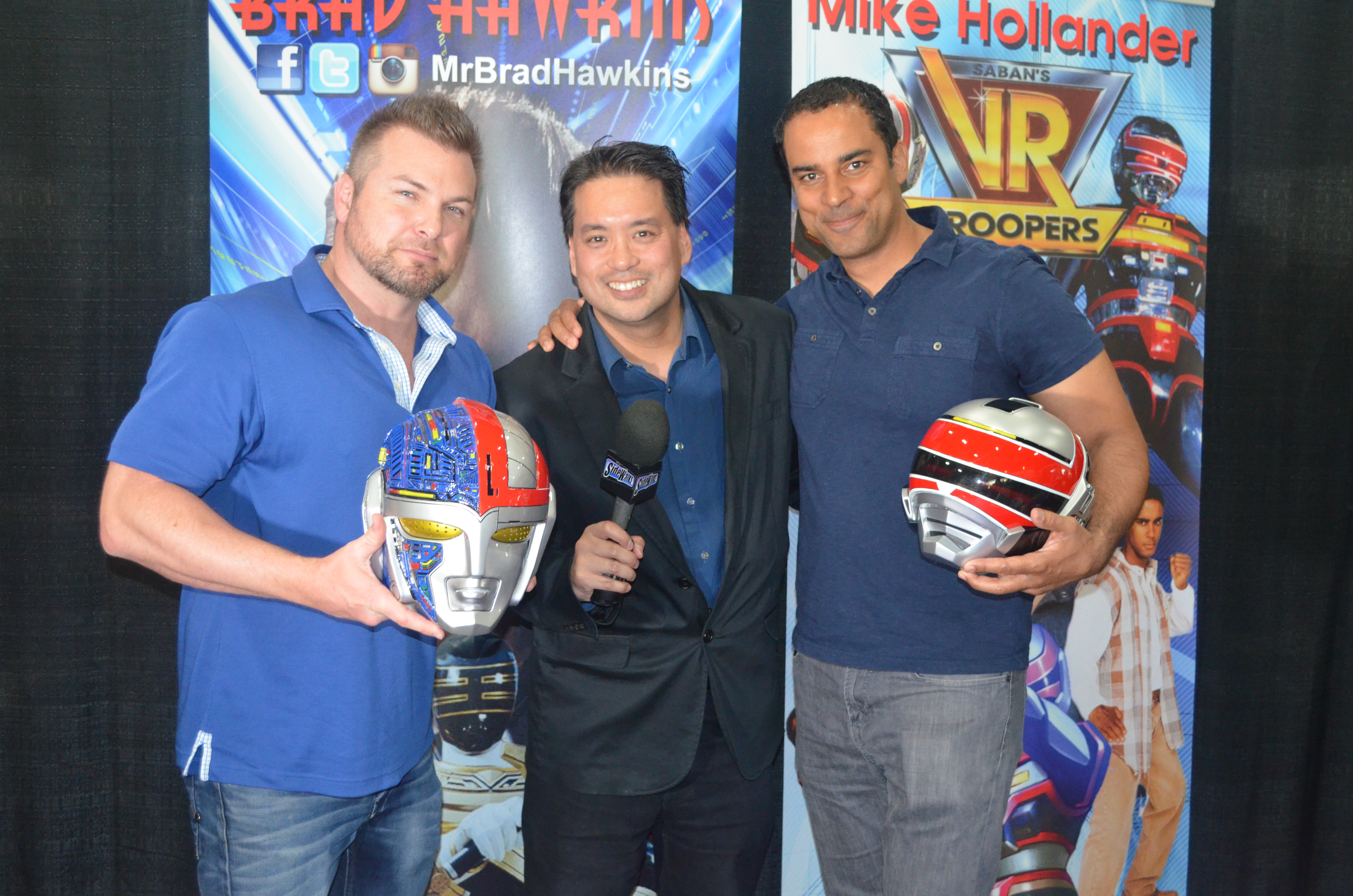 Brad Hawkins and Mike Hollander of VR Troopers with host Richard R. Lee