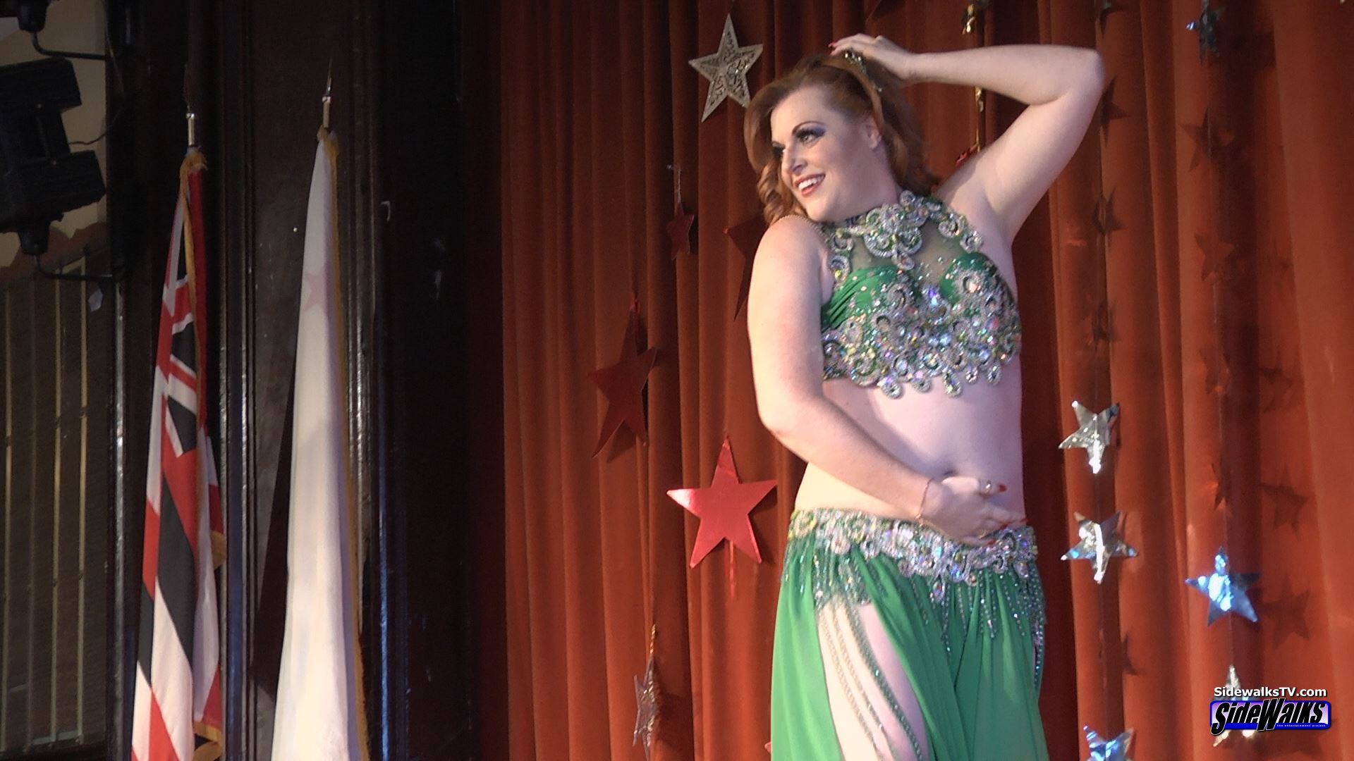 Jennifer performs on stage
