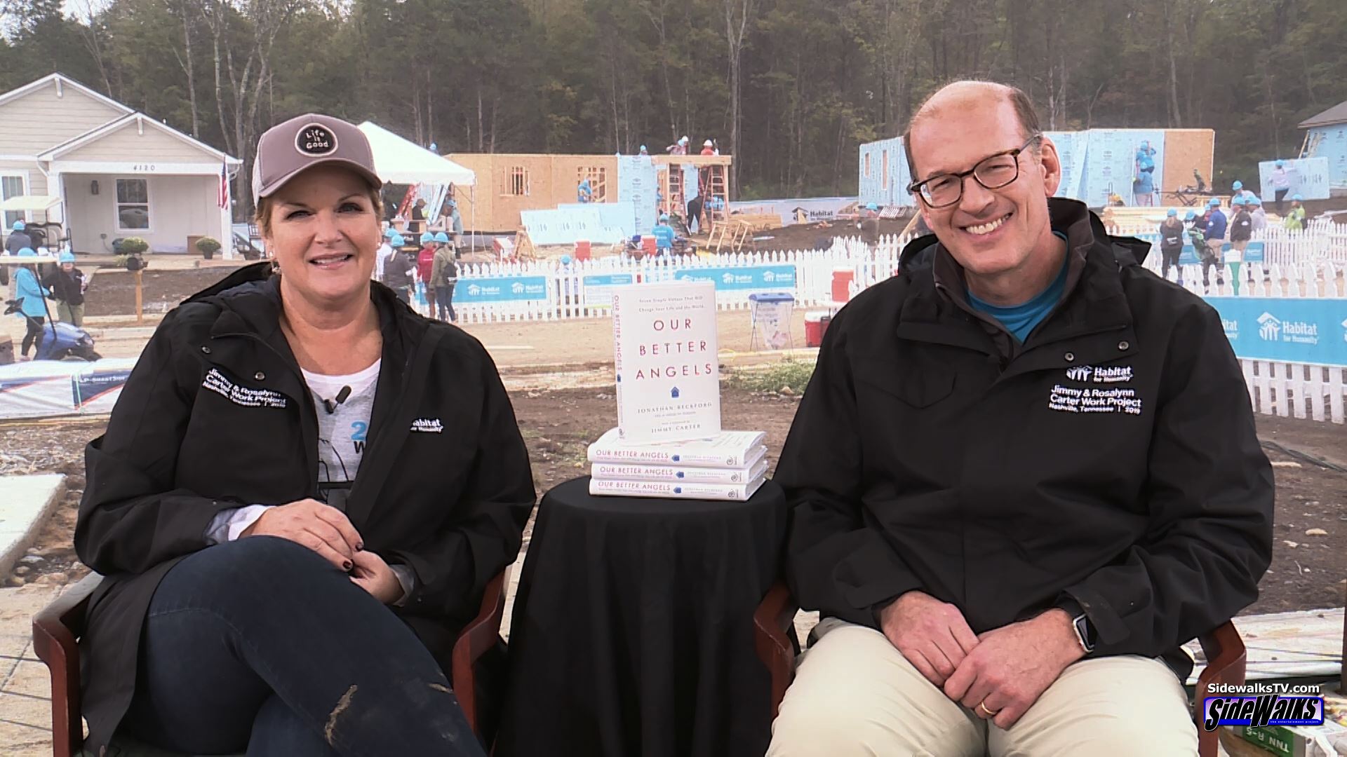 Trisha Yearwood and Jonathan Reckford on our TV show from Nashville.