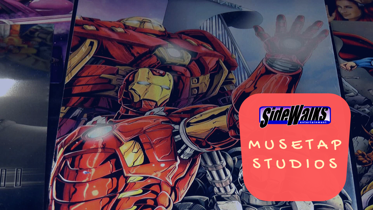 Metal prints featuring superheroes and cartoon characters
