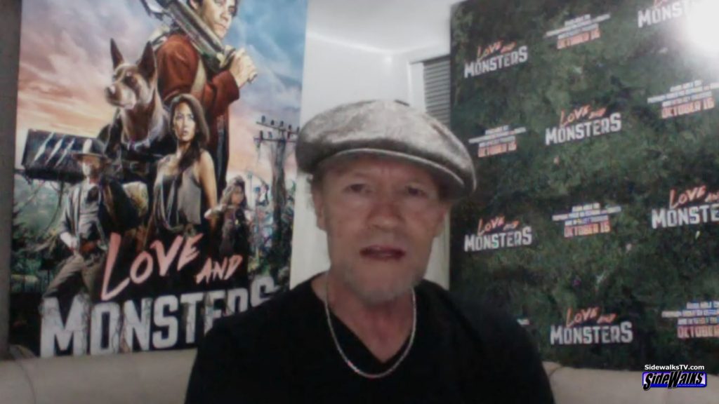 A closeup of Michael Rooker 