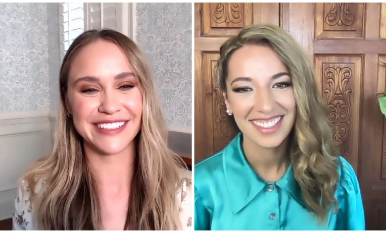 Becca Tobin and Vanessa Lengies in a side-by-side image