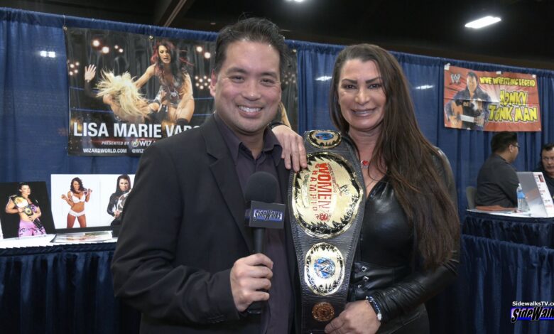 Standing together: host Richard R. Lee and Lisa Marie Varon