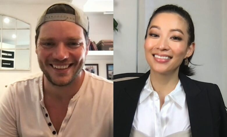 Dominic Sherwood and Arden Cho