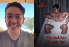 Cody Carrera and his album cover, Shattered Signs & Deadly Sins