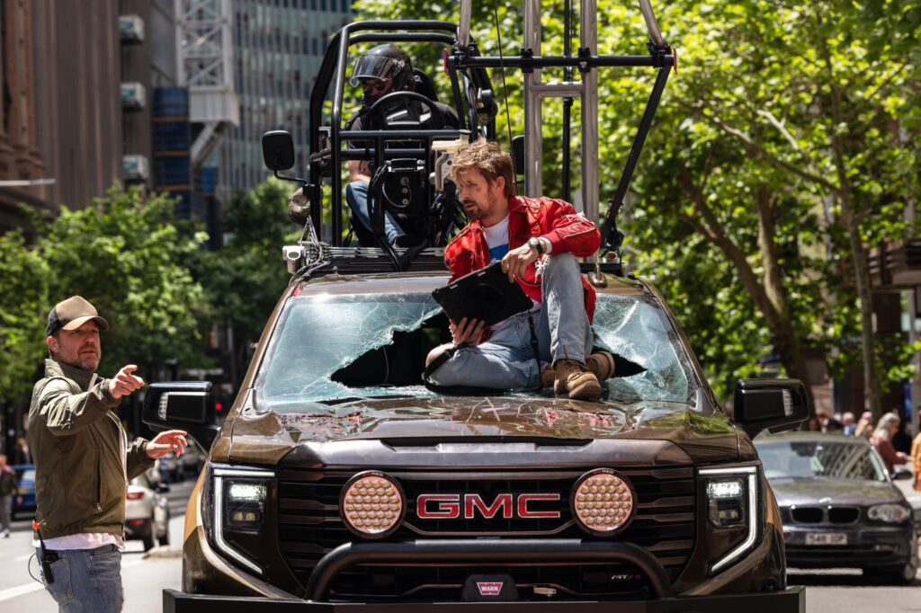 Director David Leitch and Ryan Gosling