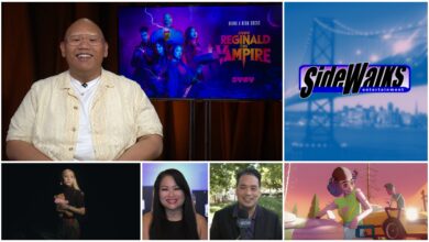 Collage of scenes and performers appearing in the episode