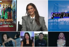 Collage of scenes and performers appearing in the episode