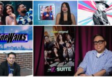 Collage of scenes and performers appearing in the episode