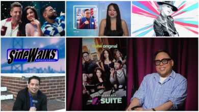 Collage of scenes and performers appearing in the episode