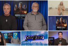 Collage of scenes and performers appearing in the episode
