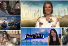 Collage of scenes and performers appearing in the episode