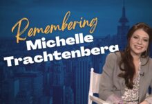 Graphic announcing the passing of Michelle Trachtenberg