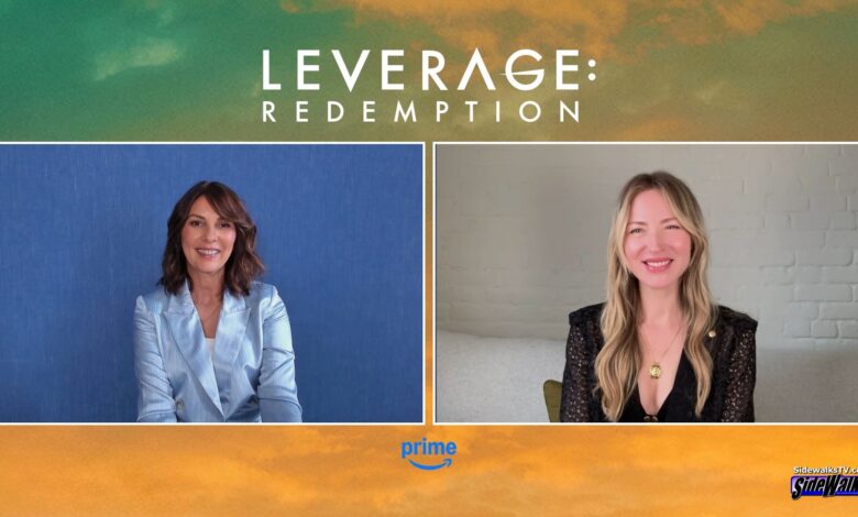 Gina Bellman and Beth Riesgraf in a two-box during the interview