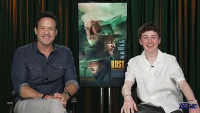 Josh Hopkins and Patrick Scott McDermott smile to the camera