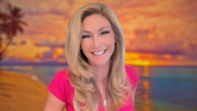 Brande Roderick with a beach background