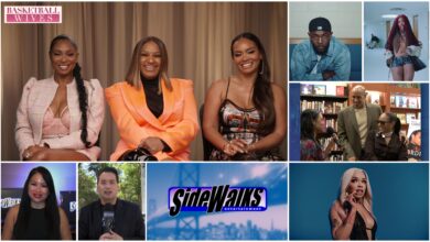 Collage of scenes and performers appearing in the episode