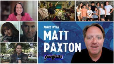 Collage of scenes and performers appearing in the episode