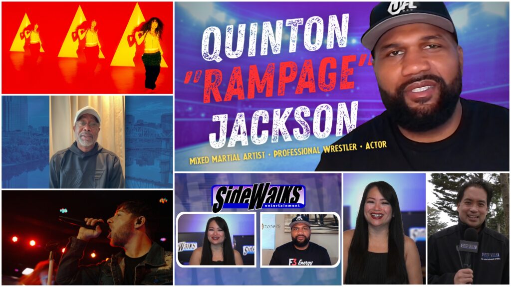 Collage of scenes and performers appearing in the episode