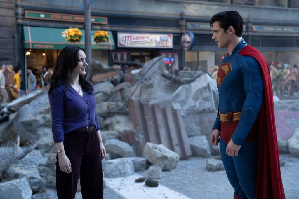 RACHEL BROSNAHAN as Lois Lane and DAVID CORENSWET as Superman