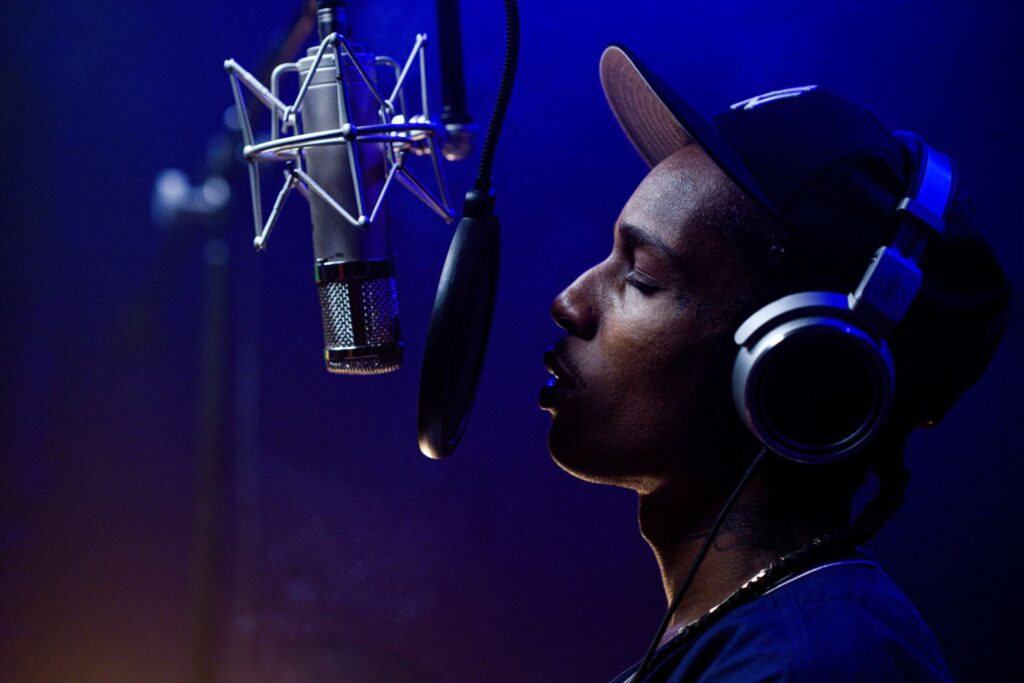 A$AP Rocky with microphone
