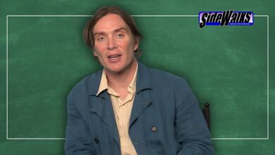 Cillian Murphy with chalkboard background