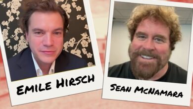 Emile Hirsch and Sean McNamara in polaroid-like frames