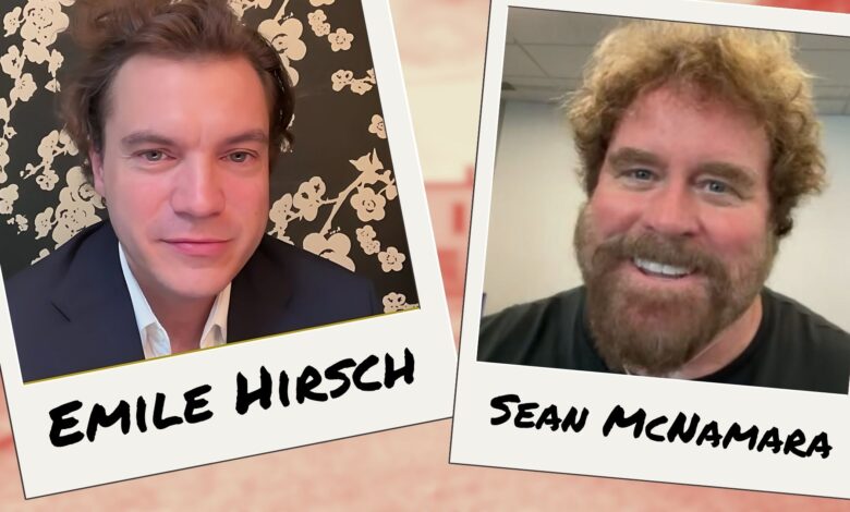 Emile Hirsch and Sean McNamara in polaroid-like frames