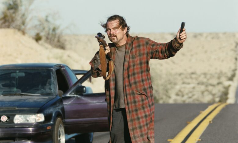 LEONARDO DI CAPRIO in a still from the movie.