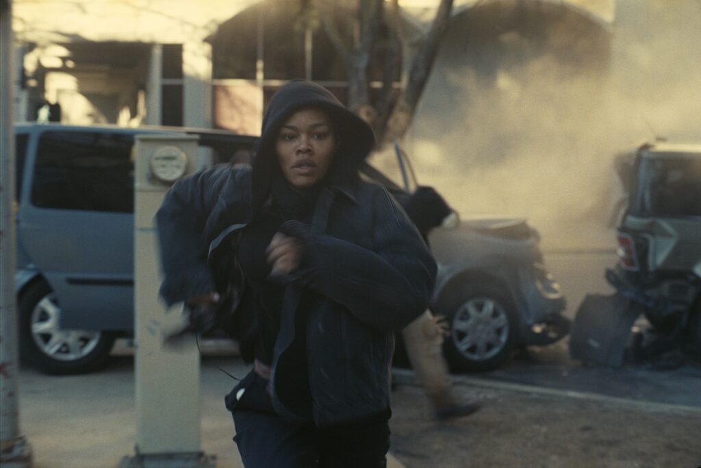 TEYANA TAYLOR in a still from the movie.