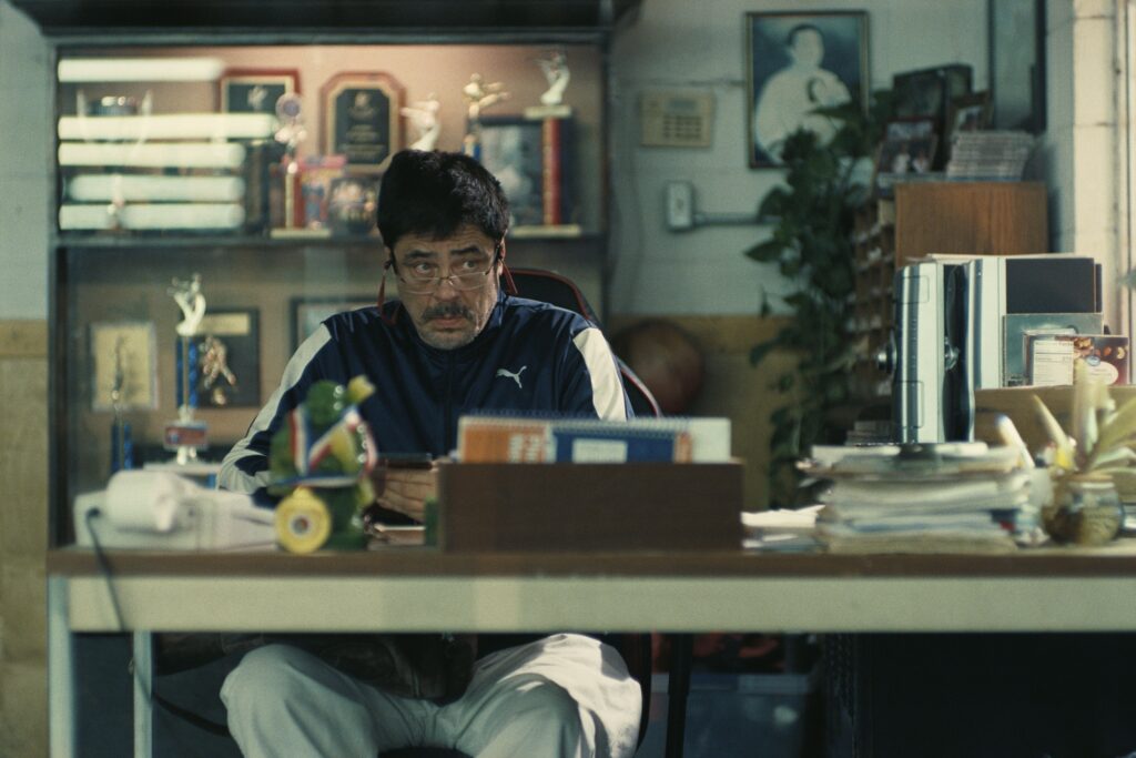 BENICIO DEL TORO in a still from the movie.