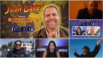 Collage of scenes and performers appearing in the episode