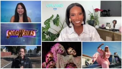 Collage of scenes and performers appearing in the episode