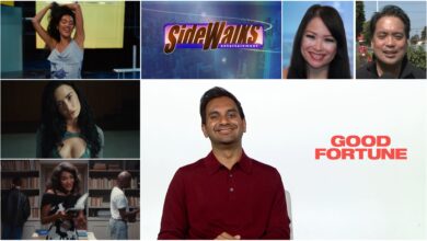 Collage of scenes and performers appearing in the episode