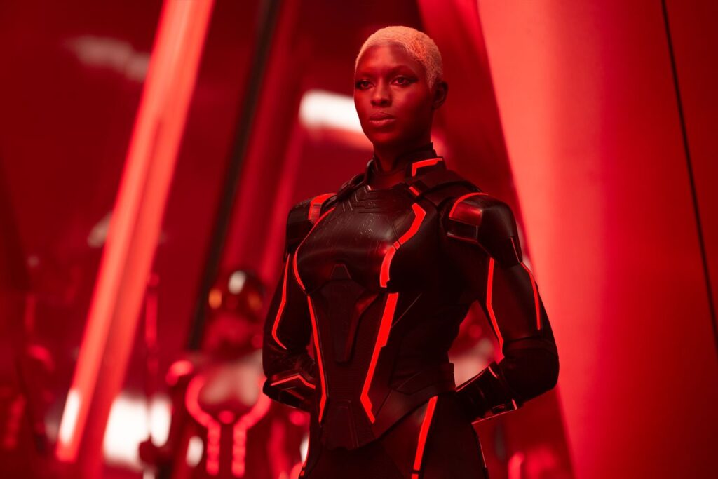 Jodie Turner-Smith as Athena in a still from the movie