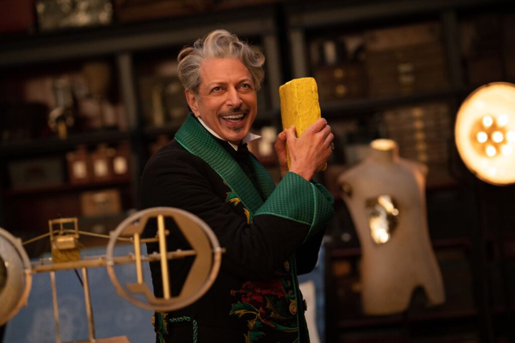 Jeff Goldblum is The Wizard of Oz in a still from Wicked: For Good