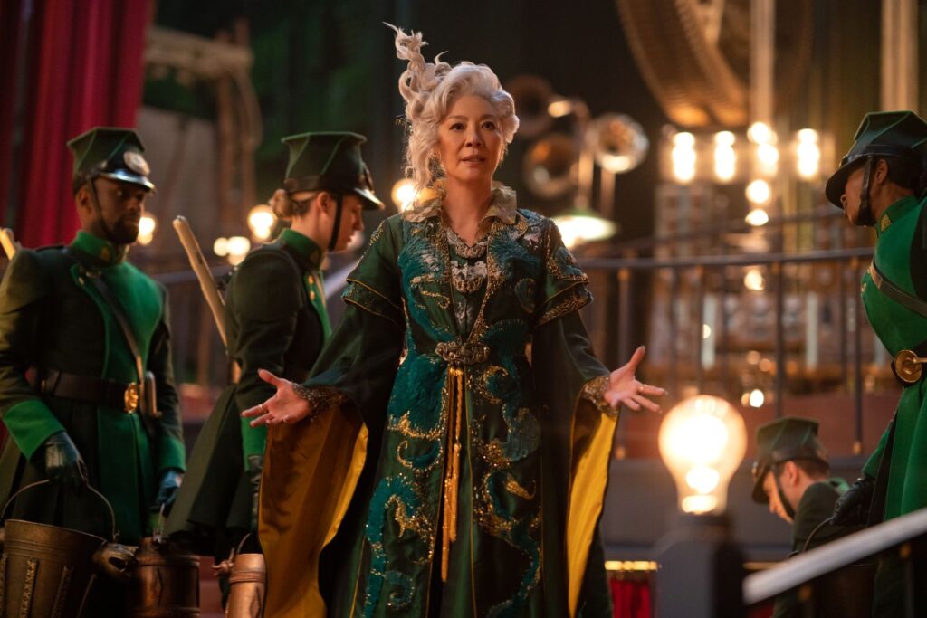 Michelle Yeoh is Madame Morrible in a still from Wicked: For Good