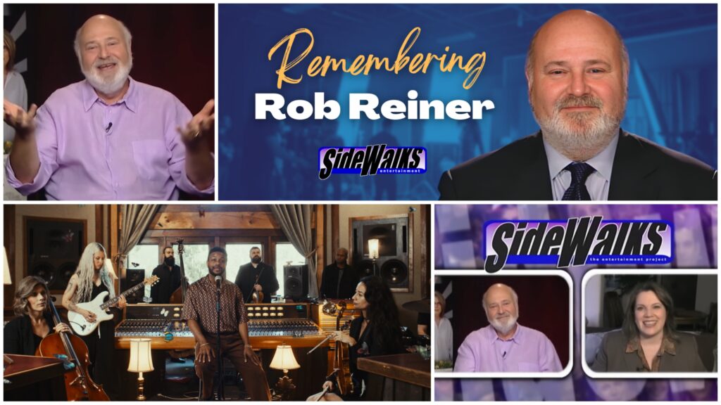 Collage of scenes and performers appearing in the episode with Rob Reiner appearances and Wyn Stark.