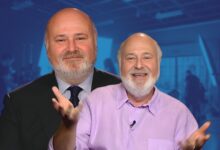 Two images of Rob Reiner from our interviews