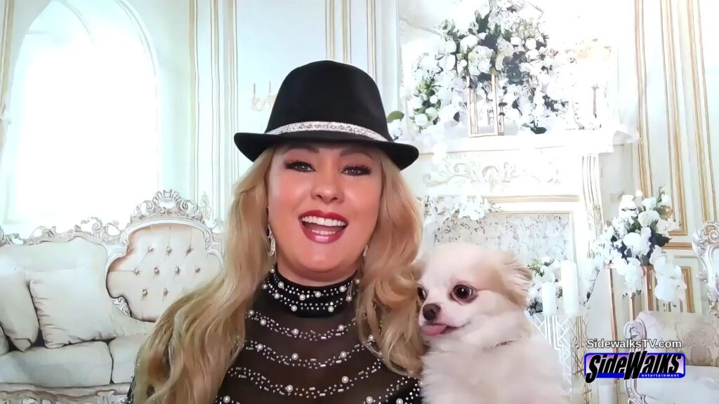 Darcy Donavan with her dog