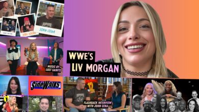 Collage of scenes and performers appearing in the episode