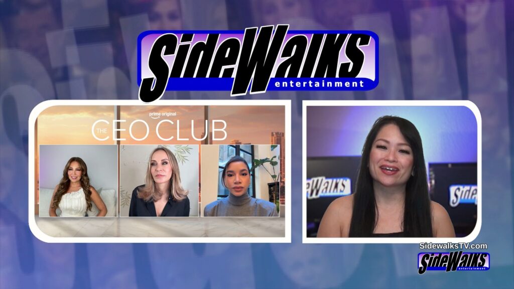 In a two-box, host Lori Rosales with the stars of The CEO Club, Thalia, Dee Hilfiger and Hannah Bronfman.