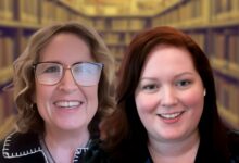 Faces of Filmmaker Kim A. Snyder and former Texas high school librarian Julie Miller.