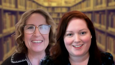 Faces of Filmmaker Kim A. Snyder and former Texas high school librarian Julie Miller.