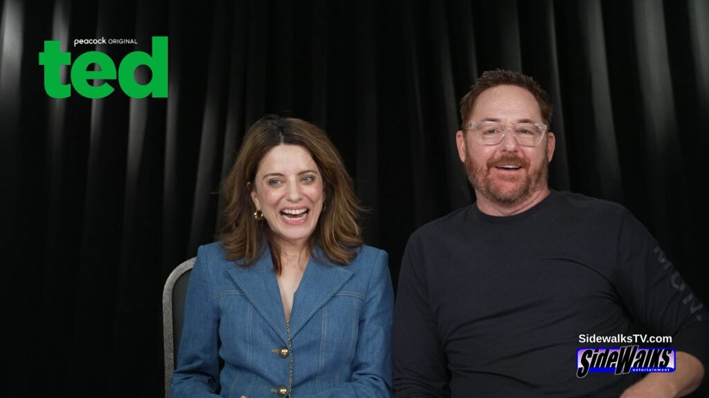 Alanna Ubach and Scott Grimes all smiles.
