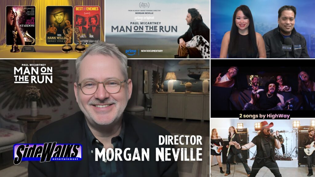 Collage with Director Morgan Neville and the other performers in the episode