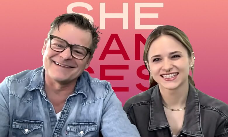 Steve and Audrey Zahn with the logo of She Dances in the background.