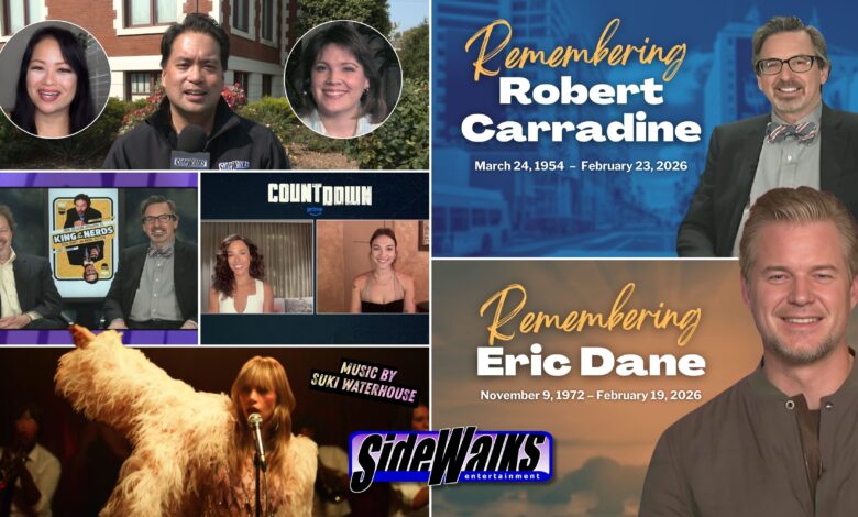 Collage of scenes and performers appearing in the episode