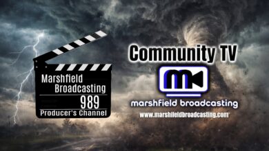Logos for Marshfield Broadcasting Marshfield Now Channel
