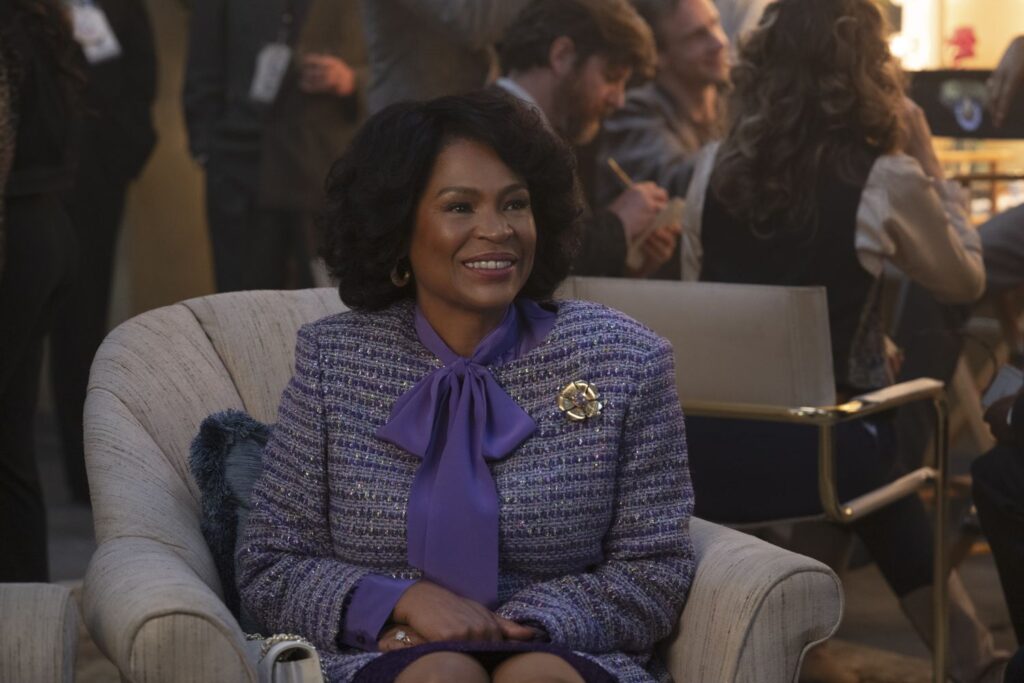 In a film still, Nia Long as Katherine Jackson in Michael.